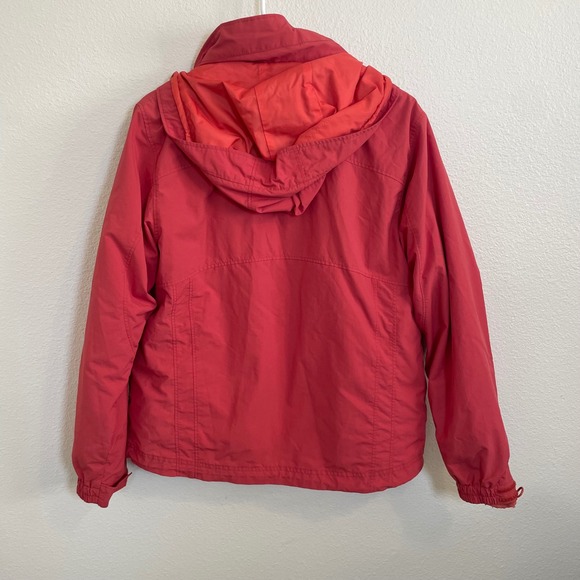 VTG LL Bean Womens Coral 2 jackets w/ Insulated Fleece Liner Jacket Hood Medium - Picture 9 of 13